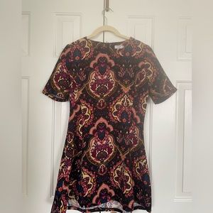 Tobi fit and flare dress with beautiful pattern, medium